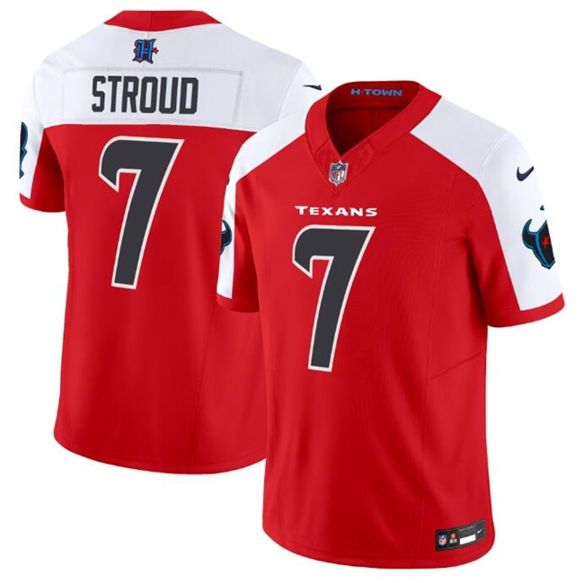 Men's Red/White Houston Texans #7 C.J. Stroud 2024 F.U.S.E. Vapor Limited Stitched Jersey